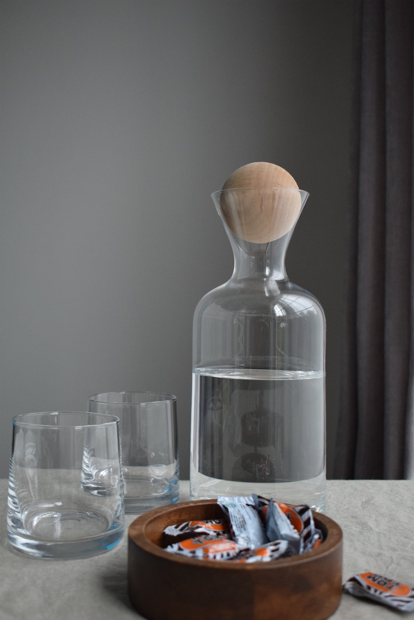 LAGOON Clear Glass Carafe & Tumbler Set 1L